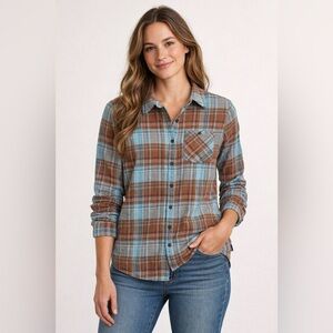 Patagonia Womens Plaid Heywood Flannel Organic Cotton Shirt Size S